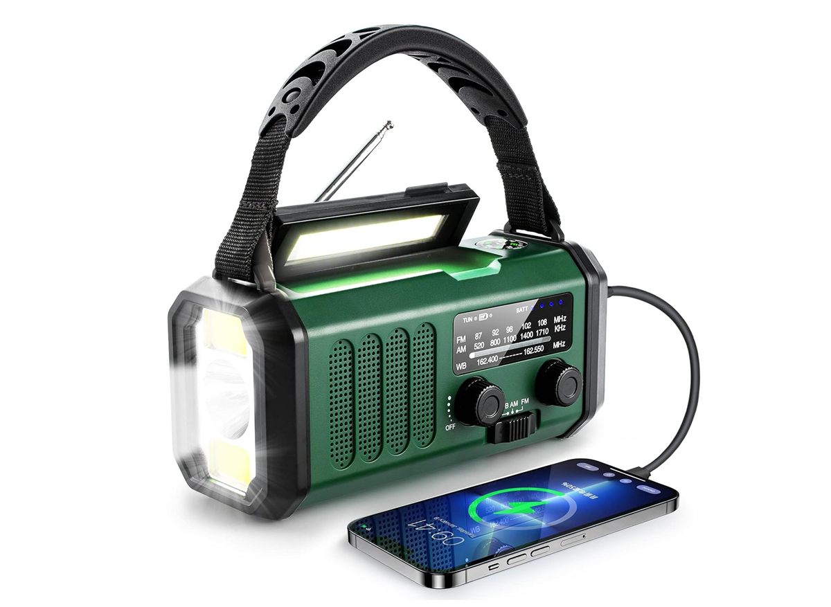 Best Emergency Radio 2026 - Hand-Crank Solar NOAA Weather Radio Hand-crank NOAA weather emergency radio with solar charging