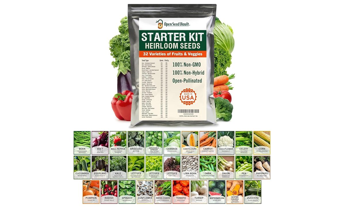 Off-Grid Living Guide - Growing Your Own Food with Heirloom Seeds 5000 heirloom seeds for emergency off-grid food production and gardening