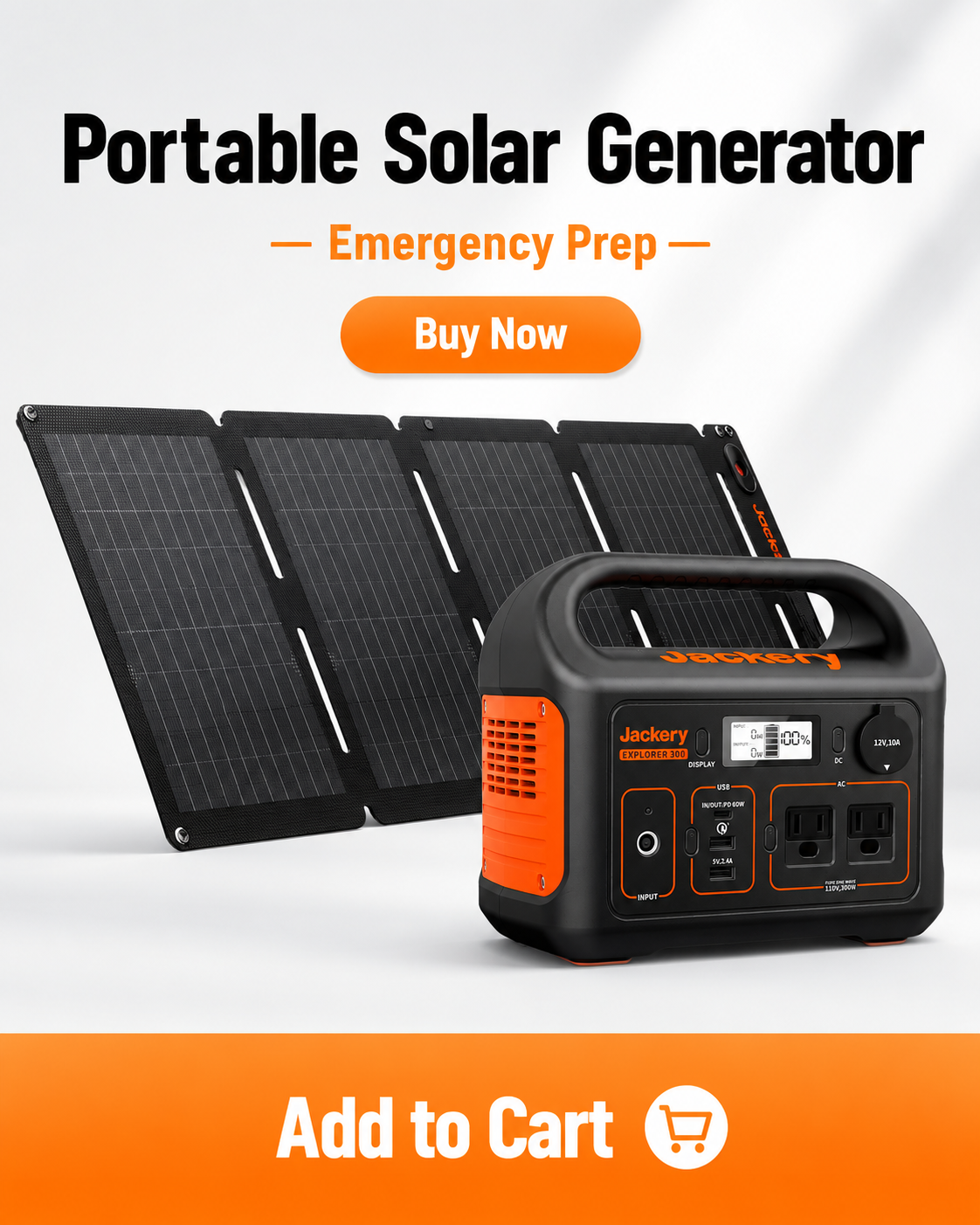 Jackery Explorer 1000 Portable Solar Generator - SurvivalStockUp