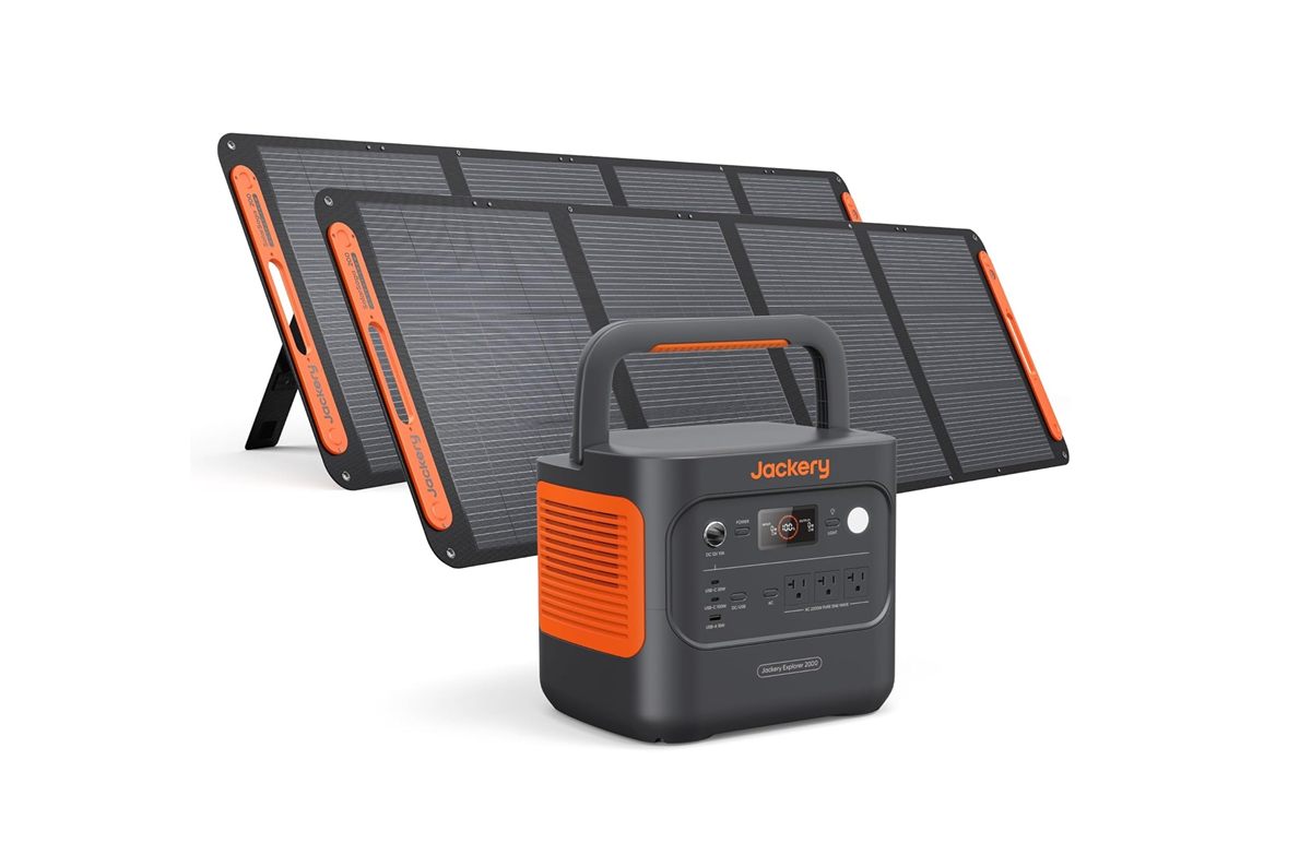 Portable emergency power station keeping devices charged off-grid